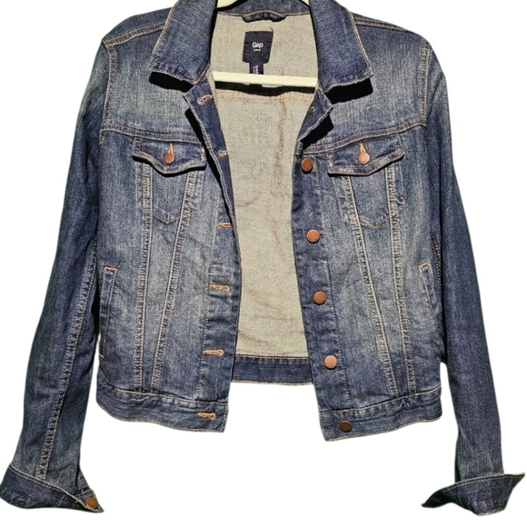 GAP EUC Oversized XS Women's Classic Blue Jean Jacket - Picture 4 of 4